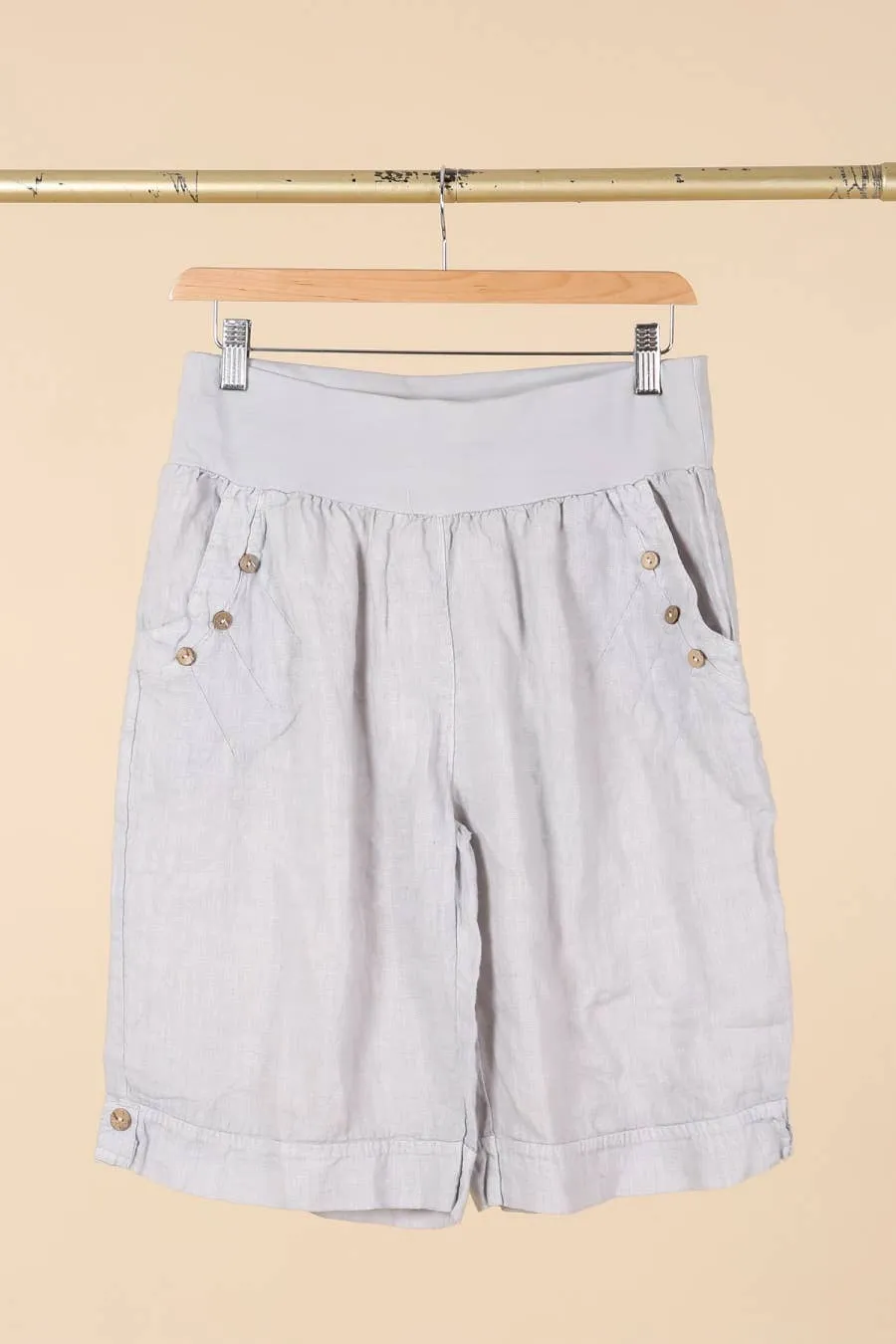 LINEN CAPRI PANTS