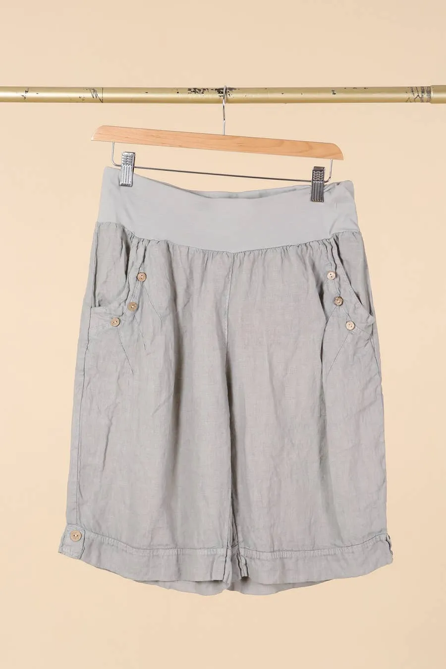 LINEN CAPRI PANTS