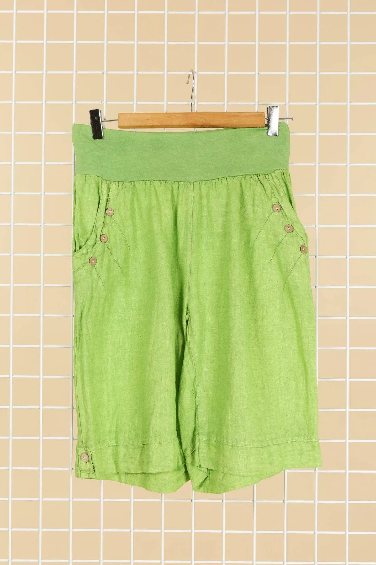 LINEN CAPRI PANTS