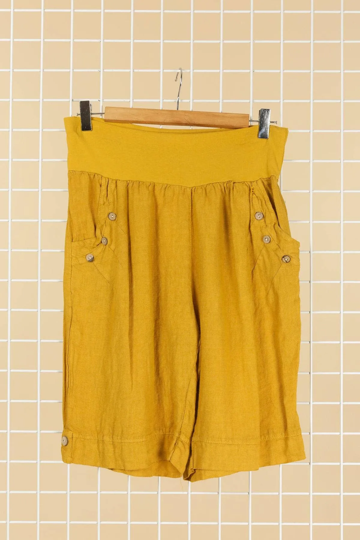 LINEN CAPRI PANTS