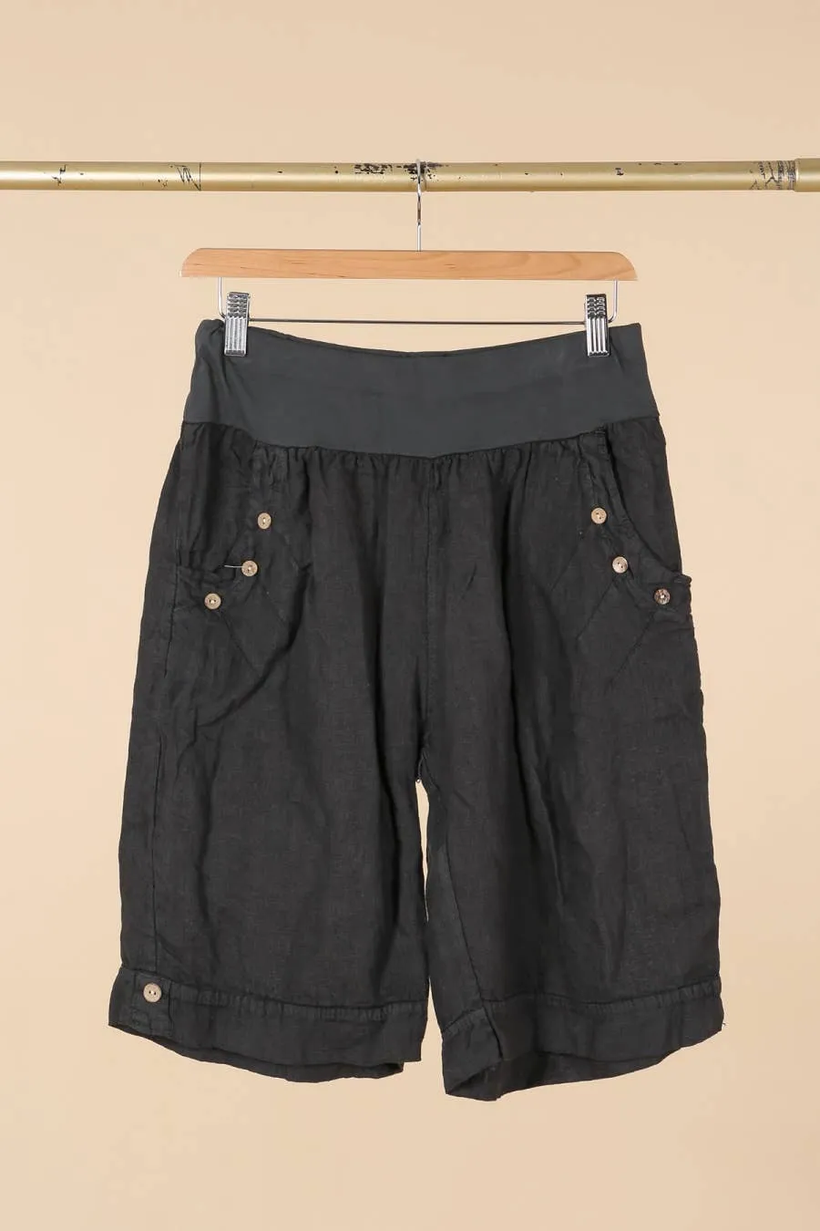 LINEN CAPRI PANTS