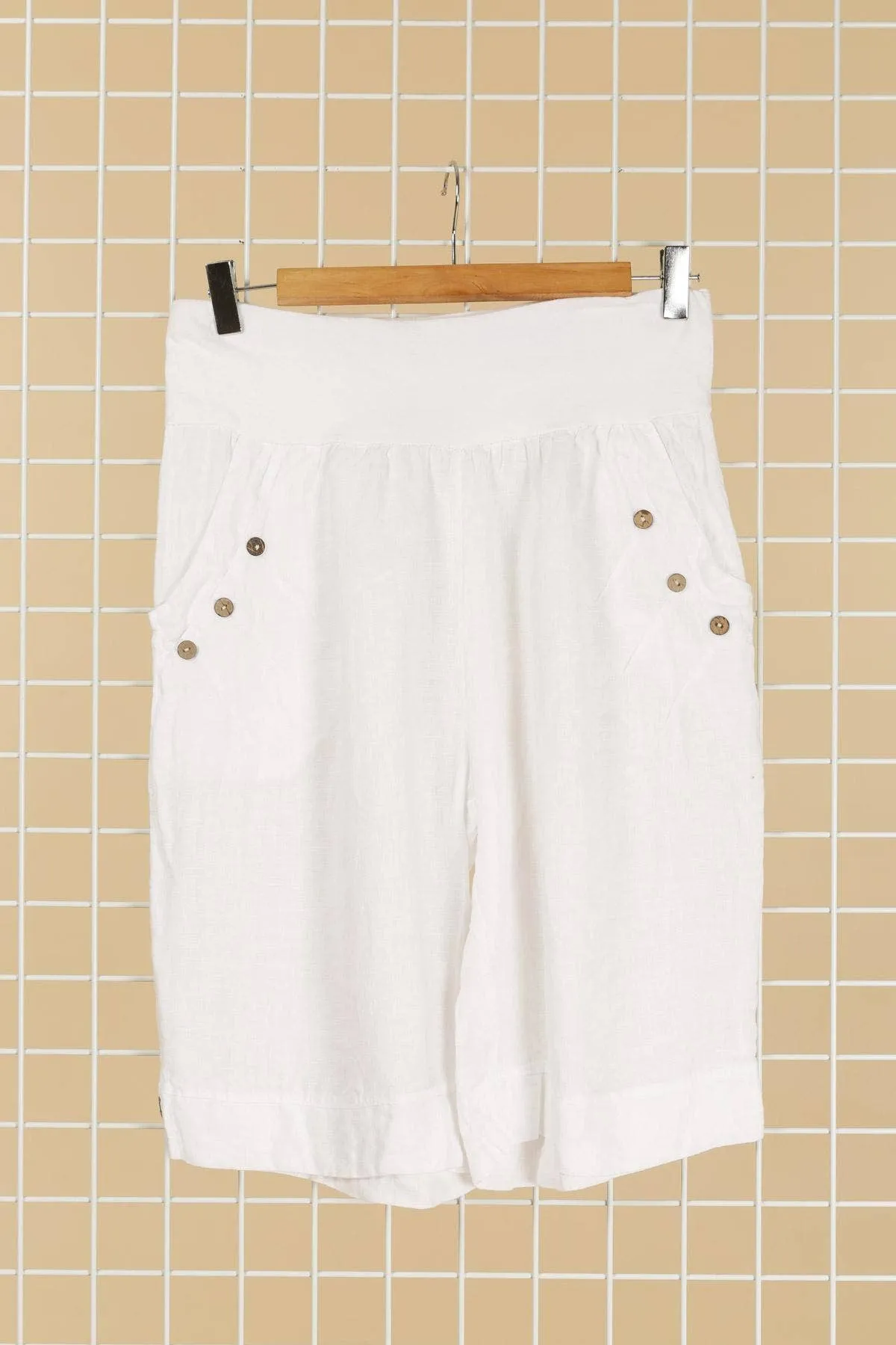 LINEN CAPRI PANTS