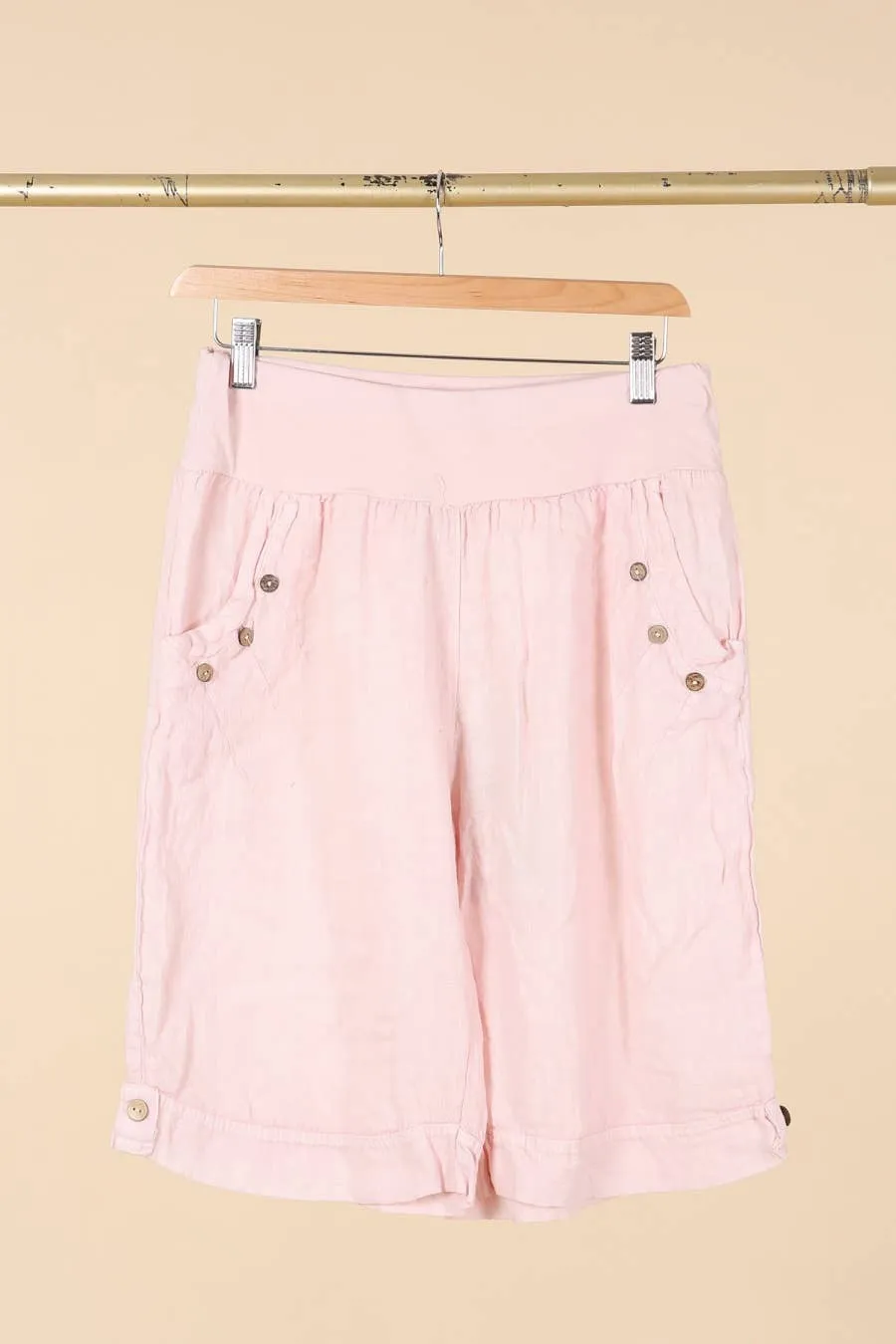 LINEN CAPRI PANTS