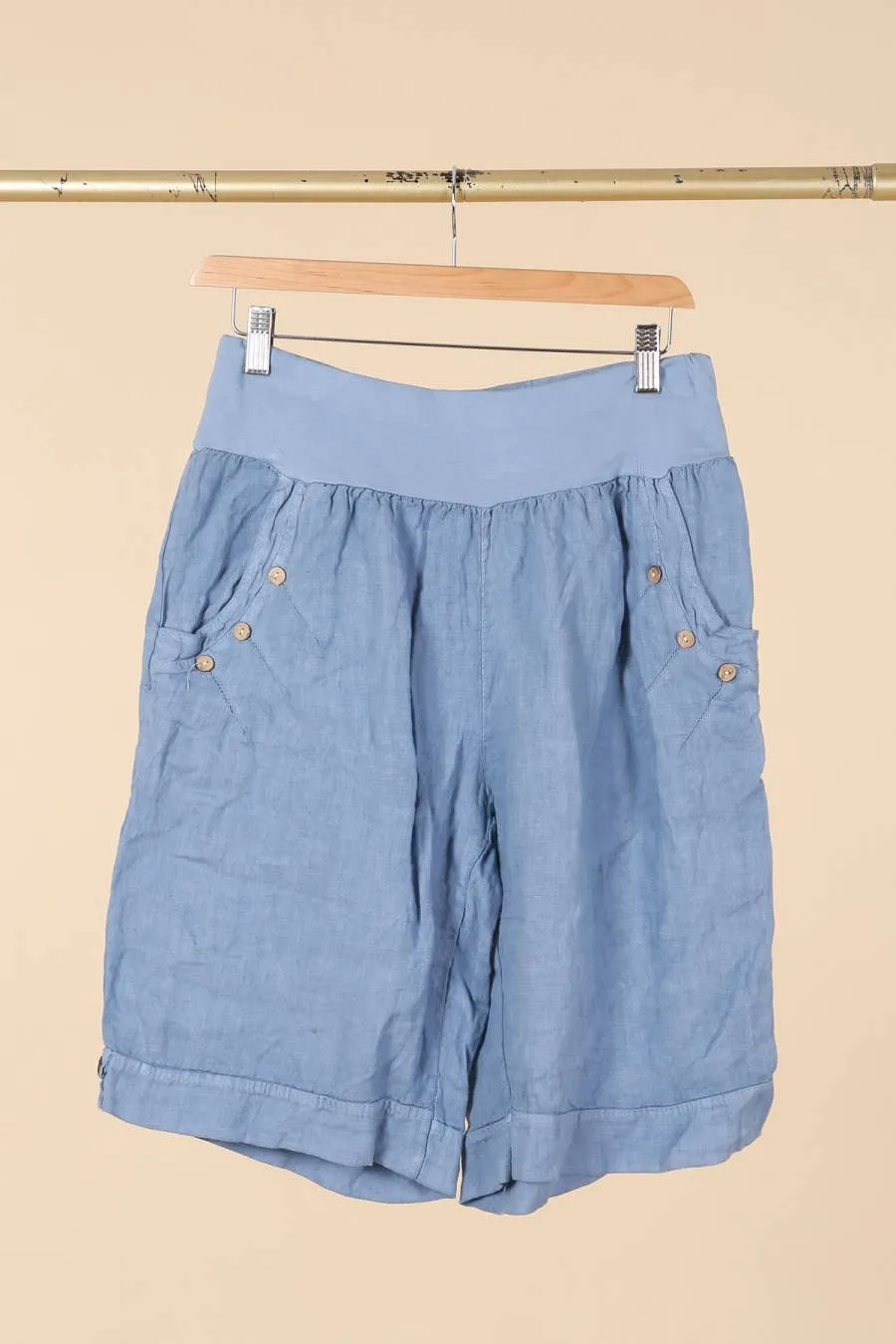 LINEN CAPRI PANTS
