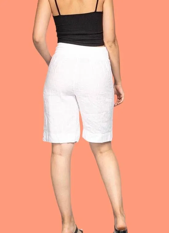 LINEN CAPRI PANTS