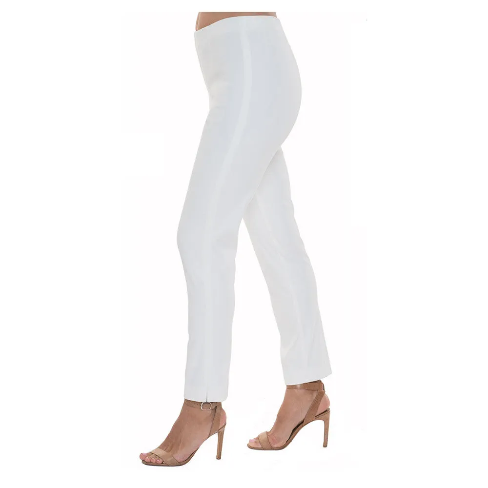 Lior "Sasha" Pull-On Straight Leg Pant in Denim White - SASH-WHTD