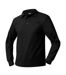 Long Sleeve Polo Shirt - Dewitt - Black