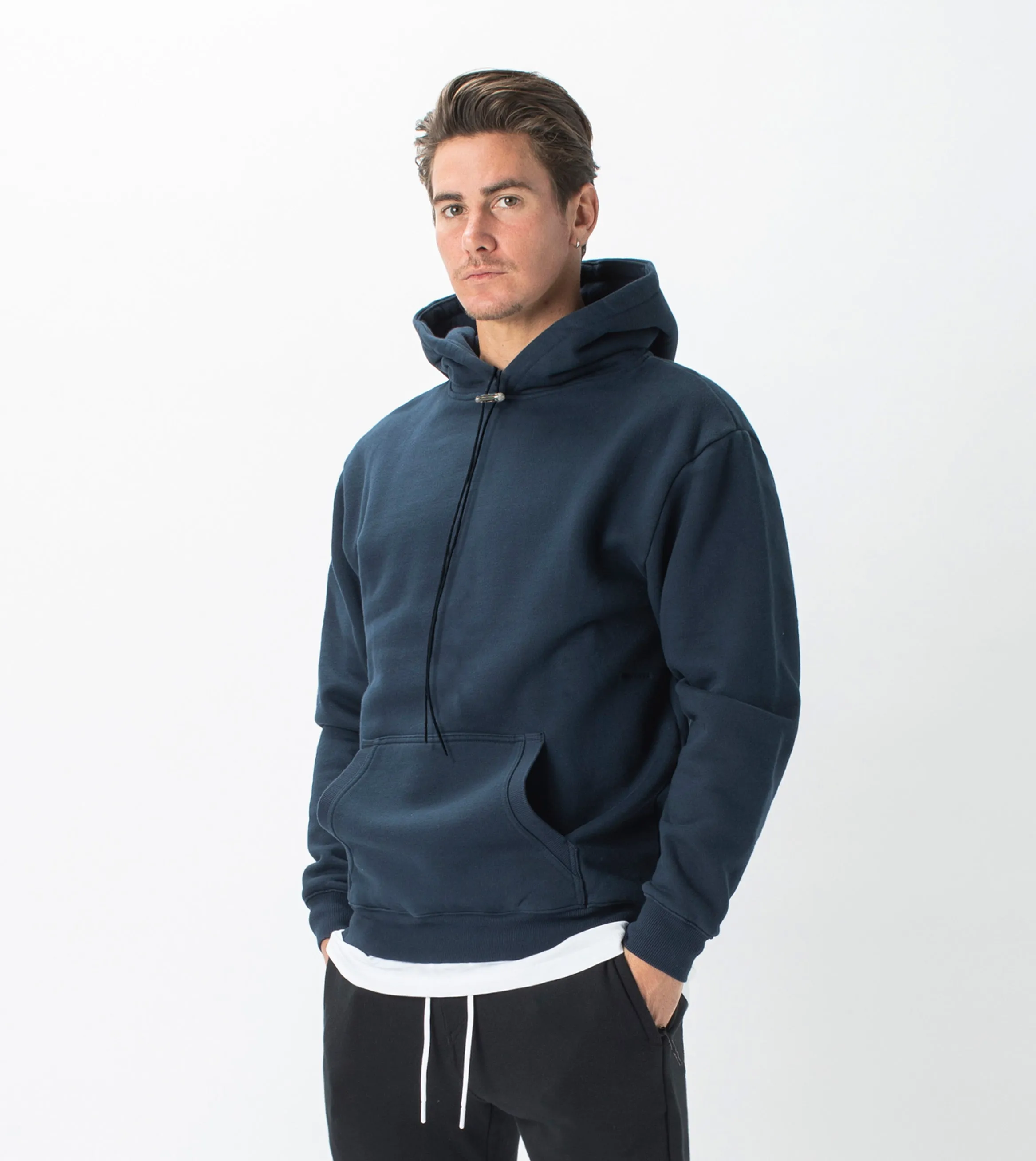 Ink Black Lowgo Hooded Sweatshirt - On Sale