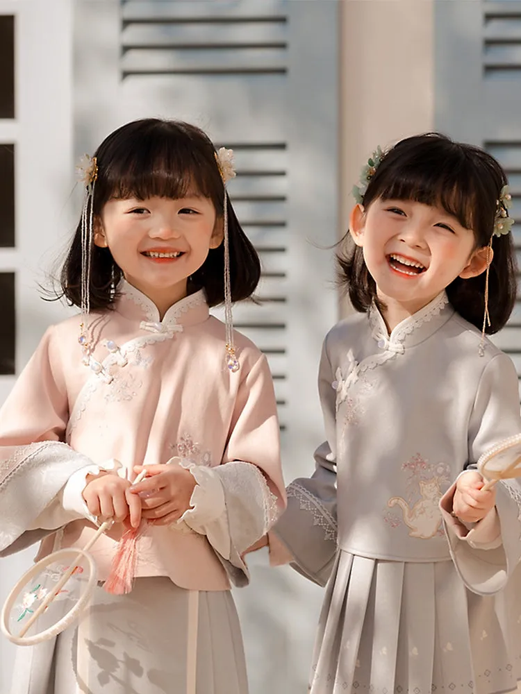 Lunar Cat Blouse, Midi Skirt & Dress