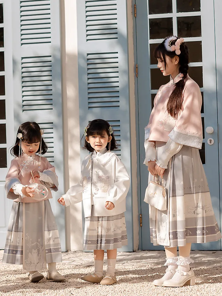 Lunar Cat Blouse, Midi Skirt & Dress