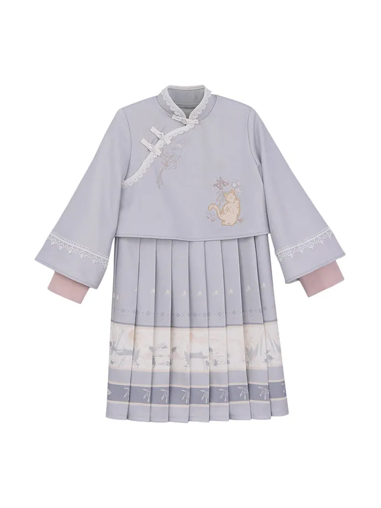 Lunar Cat Blouse, Midi Skirt & Dress