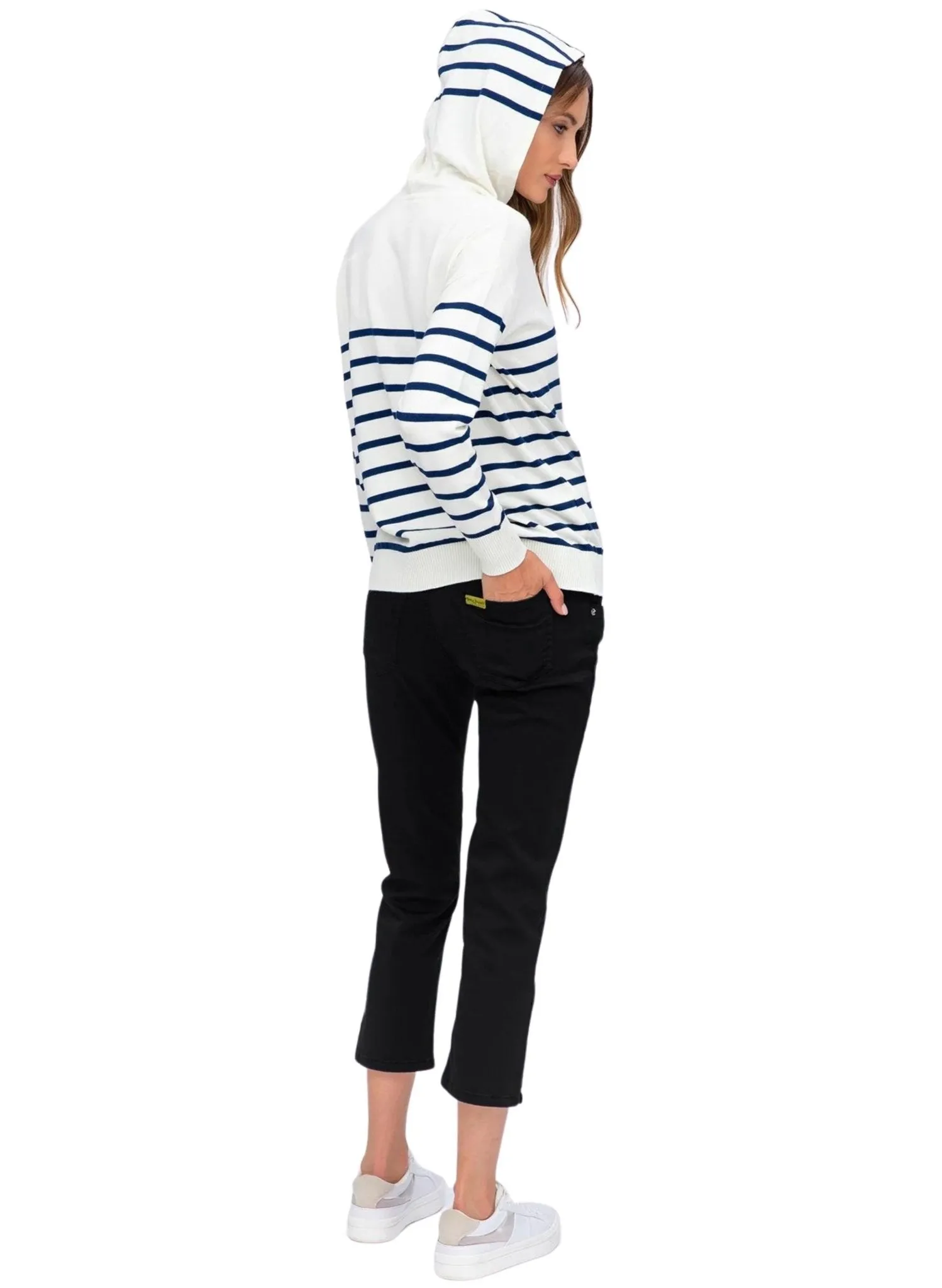 Maternity Capri Pants in Stretch Cotton - Black