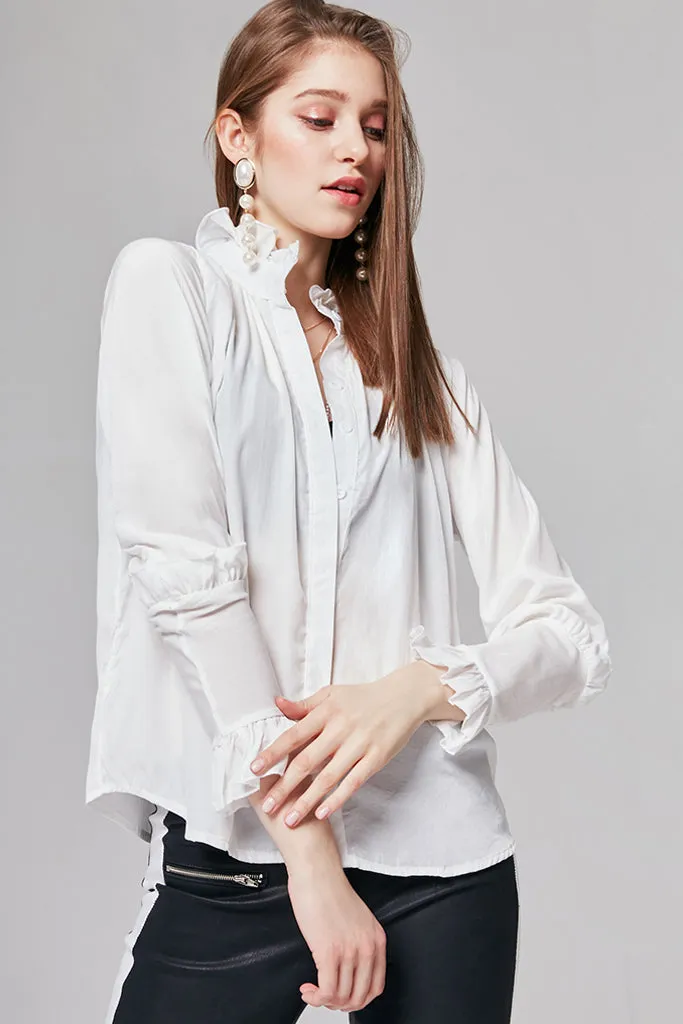 Melissa Ruffled-Neck Blouse
