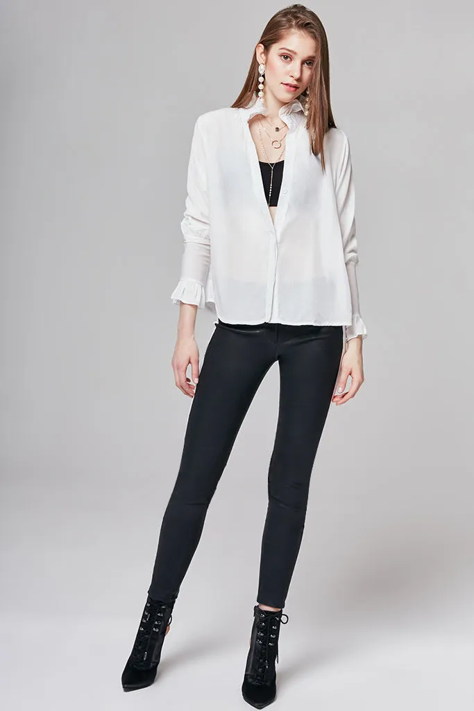 Melissa Ruffled-Neck Blouse