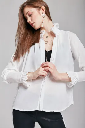 Melissa Ruffled-Neck Blouse
