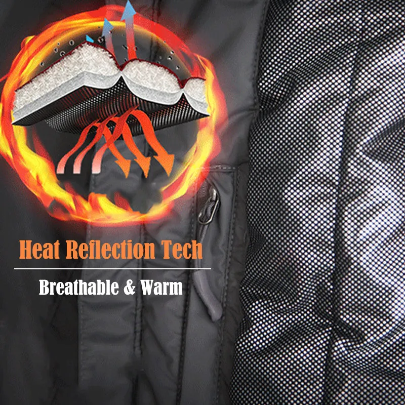 Men's Heat Reflection Tactical Jacket Coat For Winter