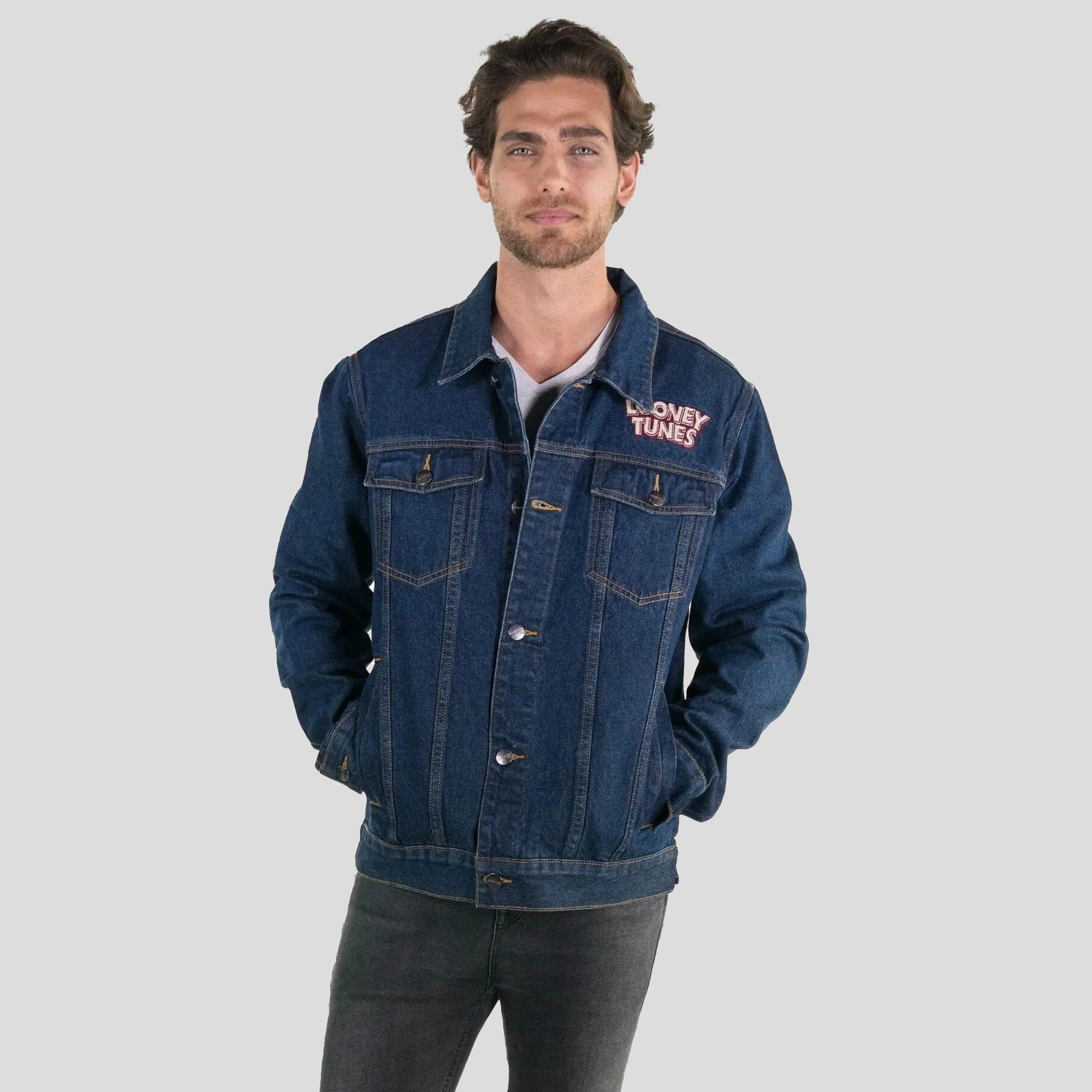 Men's Looney Tunes Denim Trucker Jacket - FINAL SALE