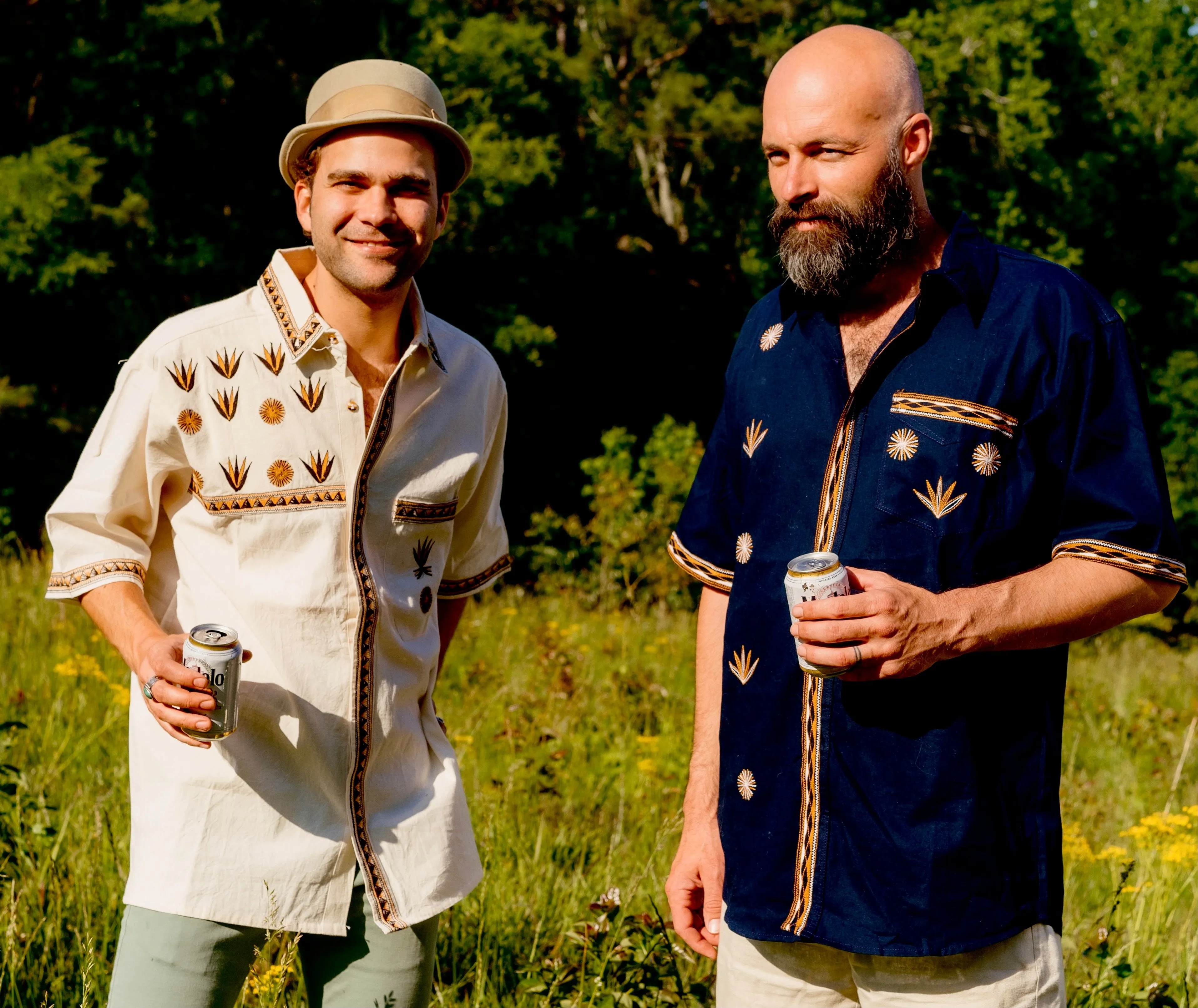 Mezcal Black Mens Button Up Embroidered Shirt