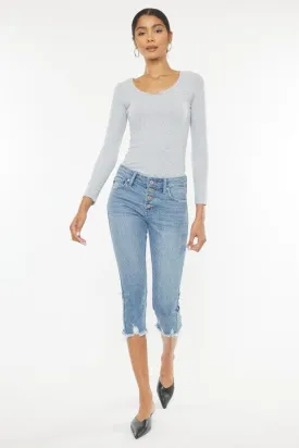 Mid Rise Capri Jeans - Kan Can USA