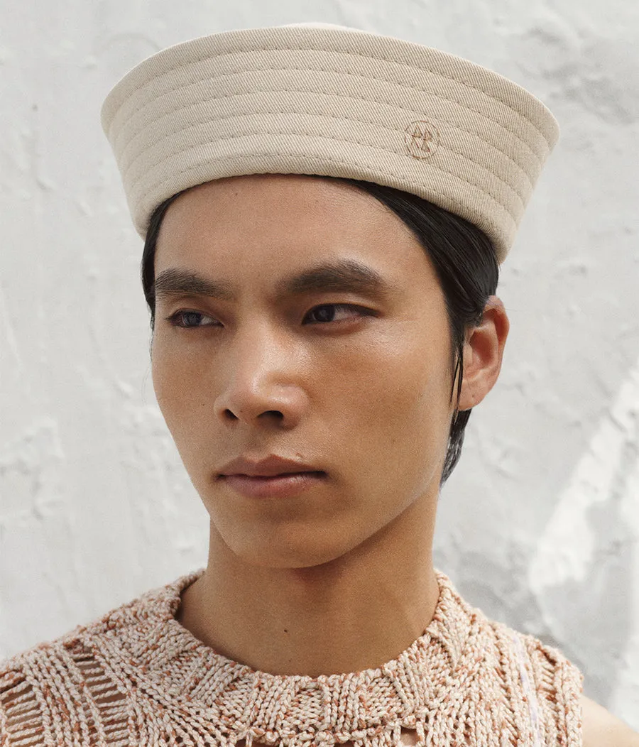 Monogram-embroidered Sailor Hat