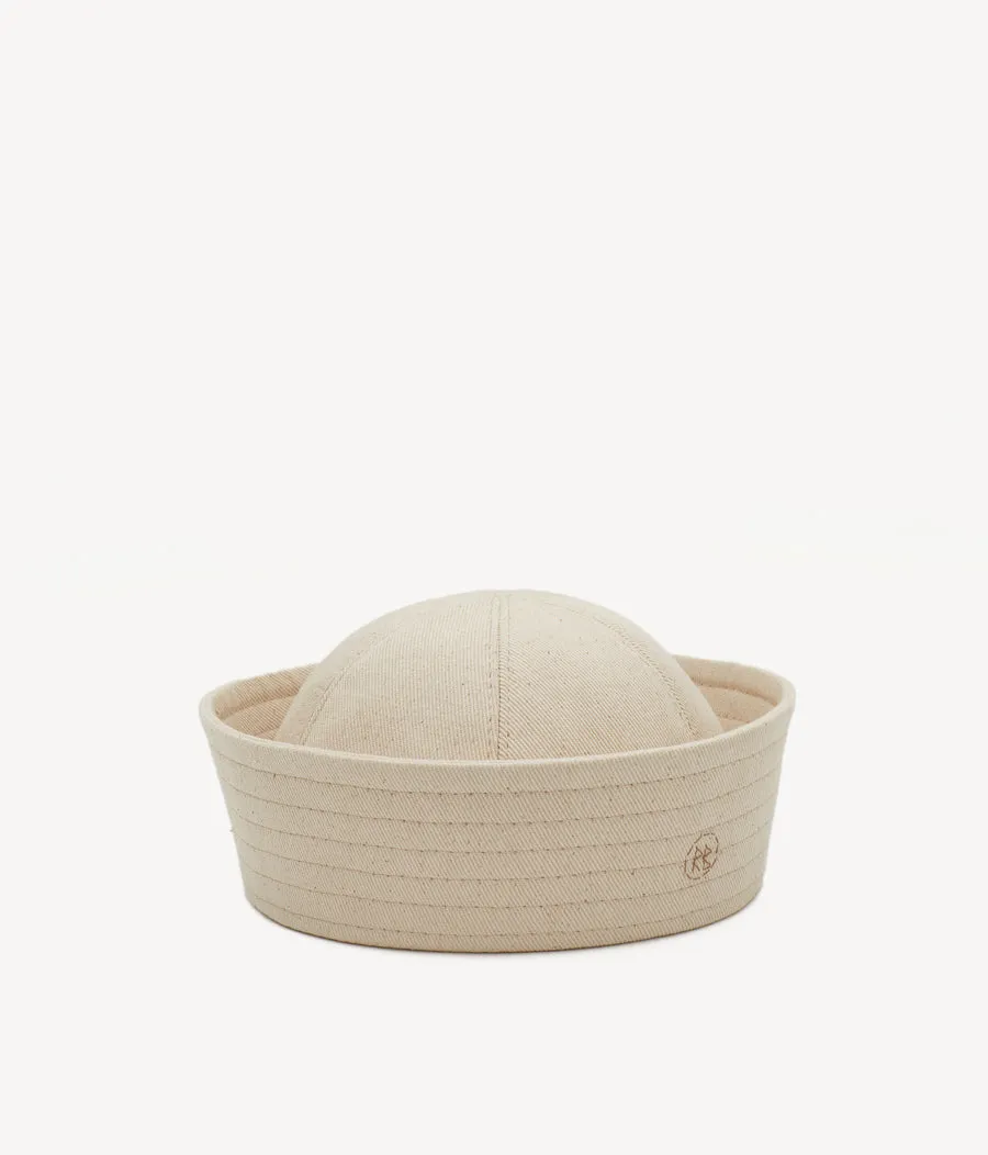 Monogram-embroidered Sailor Hat