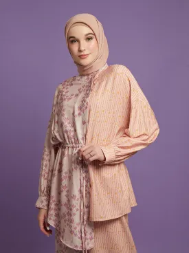 NAIRA ASYMMETRICAL TOP PEACH PINK