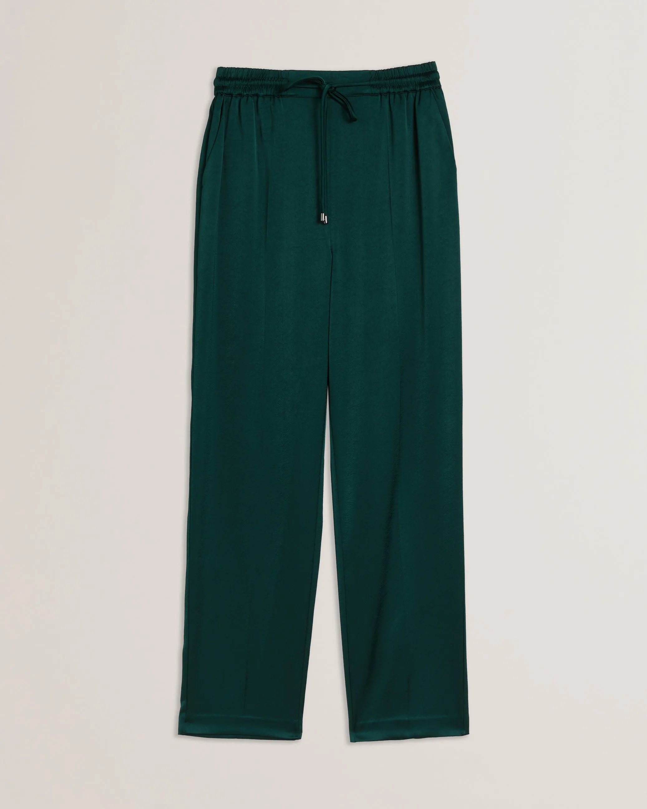 Dark Green Natori Satin Slim Fit Joggers