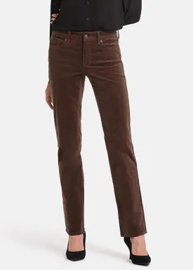 Sure! Heres an optimized title for the product:

NYDJ Womens Corduroy Marilyn Straight Pants in Rich Coffee Bean Color - Comfort & Style