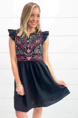 On The Terrace Dress - Black