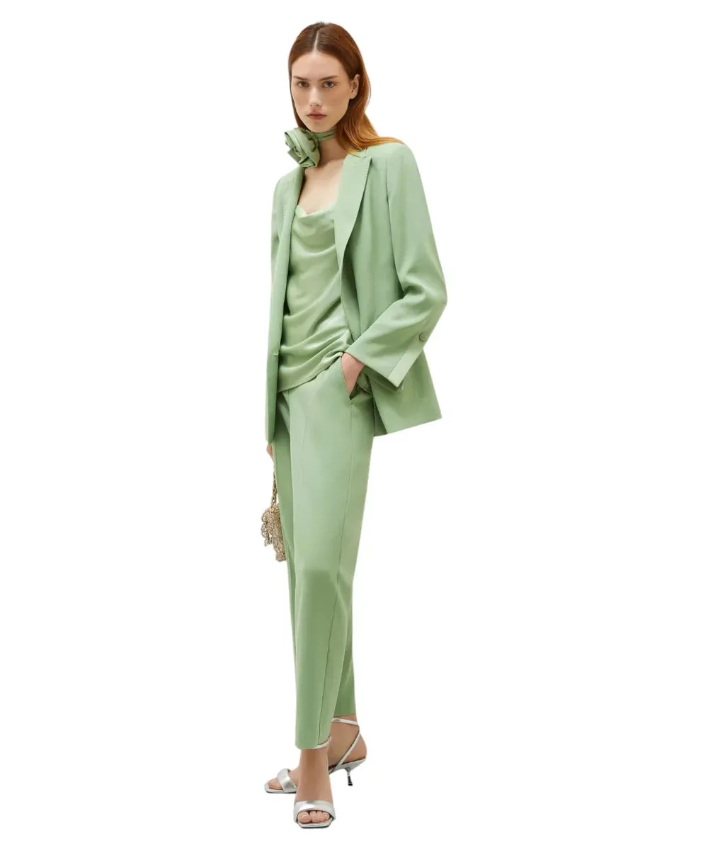 Pantalone Chino in Crêpe Envers Satin