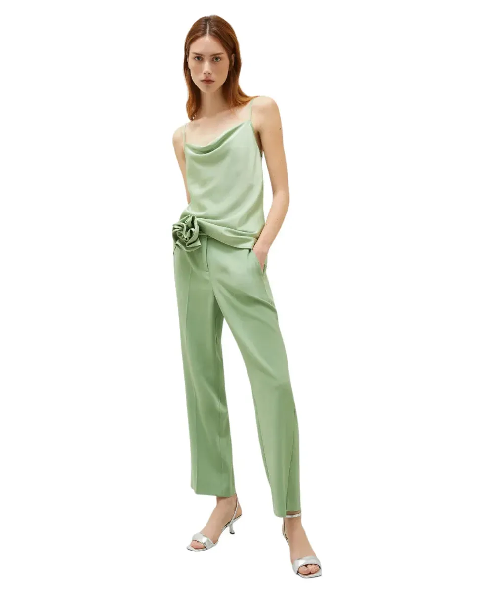 Pantalone Chino in Crêpe Envers Satin