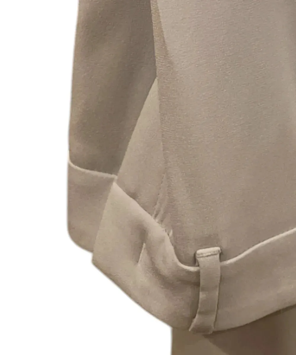 Pantalone Chino in Crêpe Envers Satin