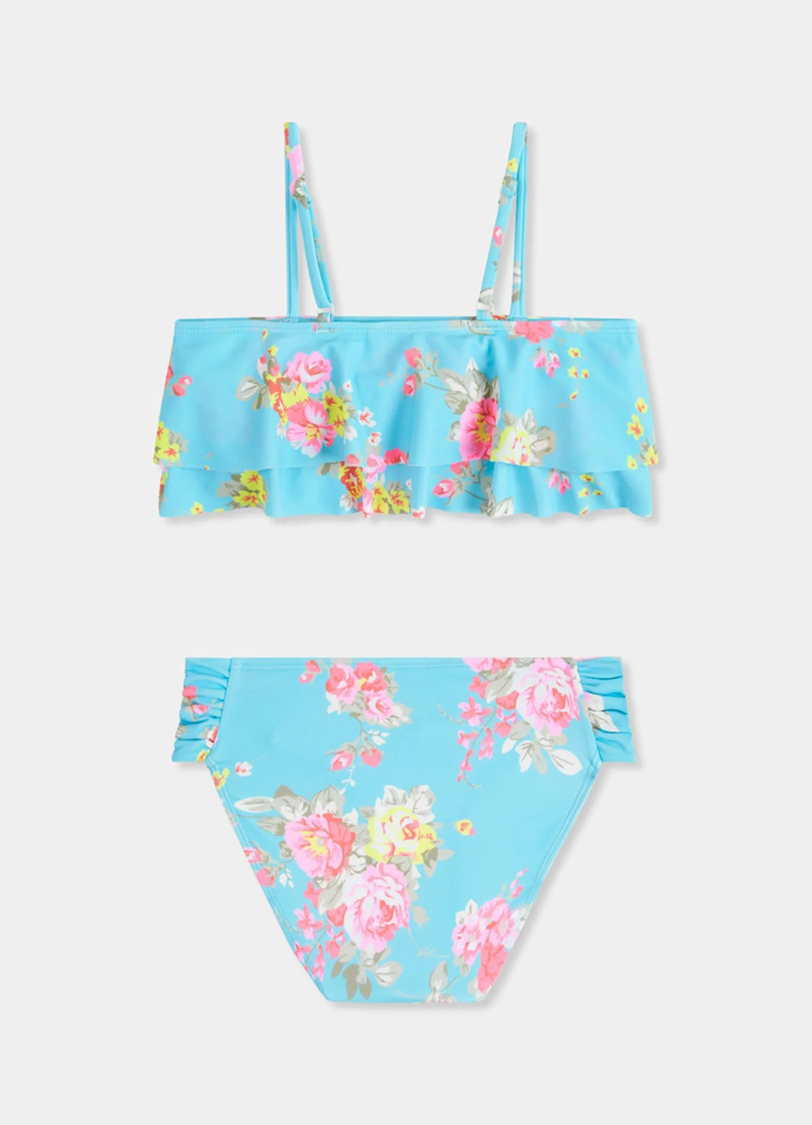 Paradise Garden Girls Ruffle Bandeau Bikini - Paradise
