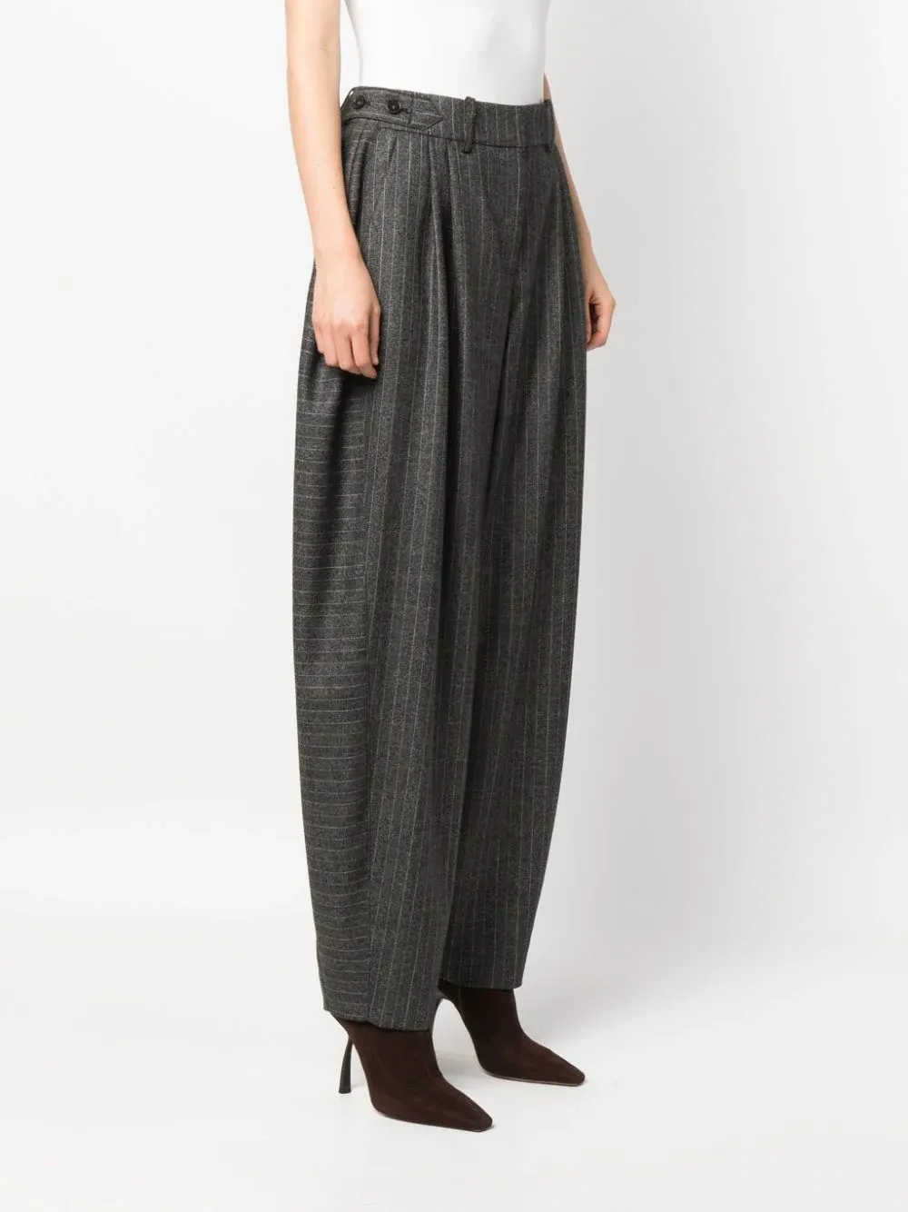 Pleated Wide Leg Trousers