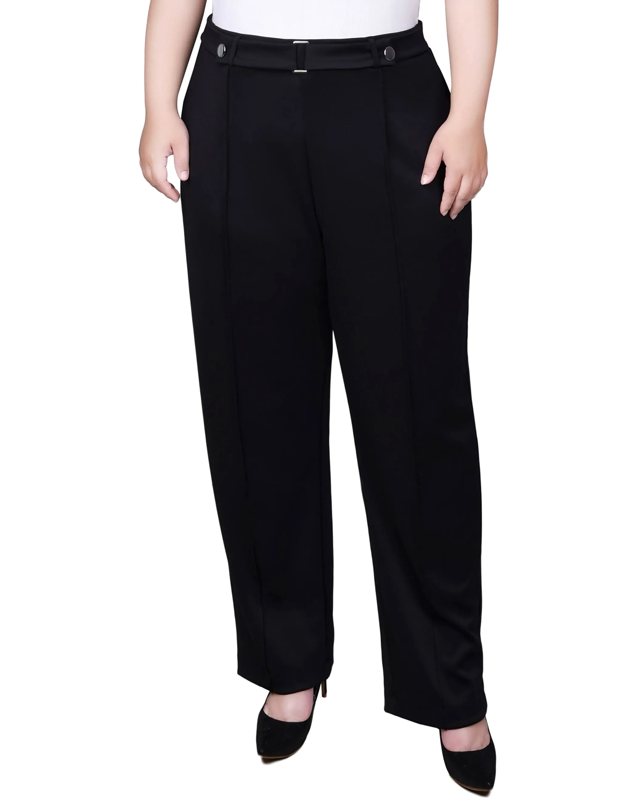 Plus Size Full Length Scuba Crepe Pants