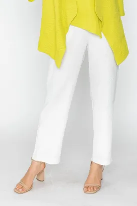 Plus Size White Straight Leg Pants