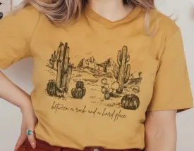"Between A Rock And A Hard Place"  Women's Graphic Tee