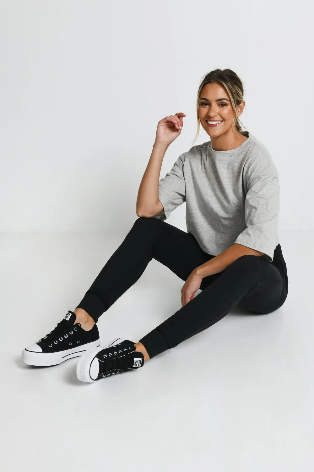 Recharge High Waisted Joggers - Midnight Black