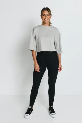 Recharge High Waisted Joggers - Midnight Black