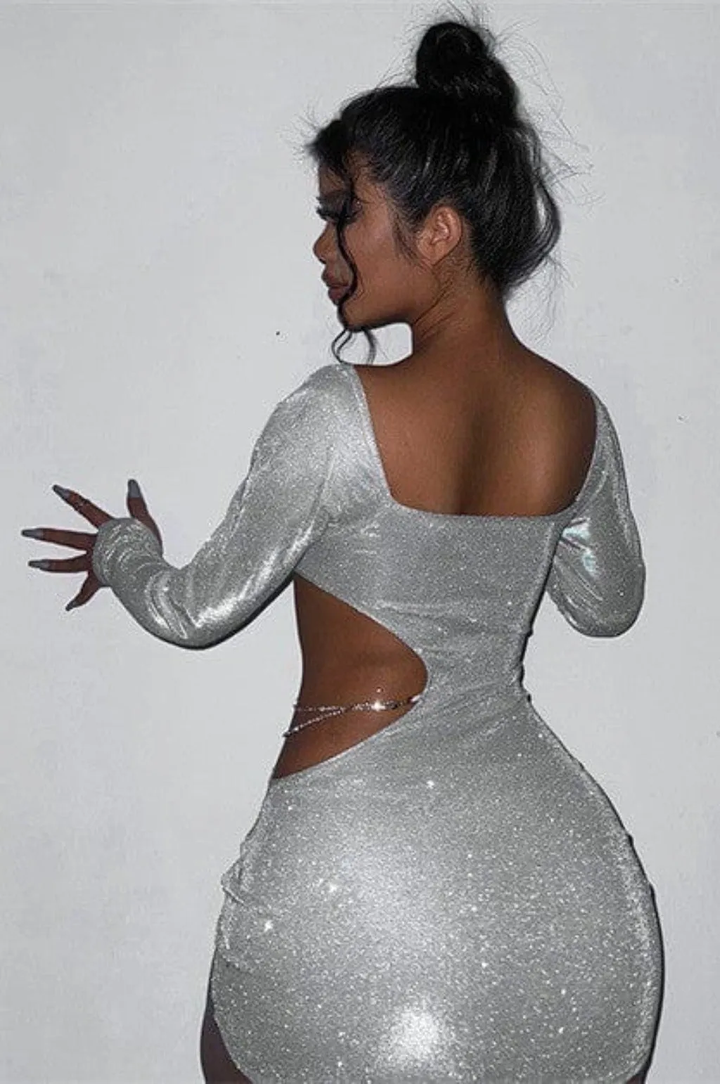 Resort Life Mini Dress Silver