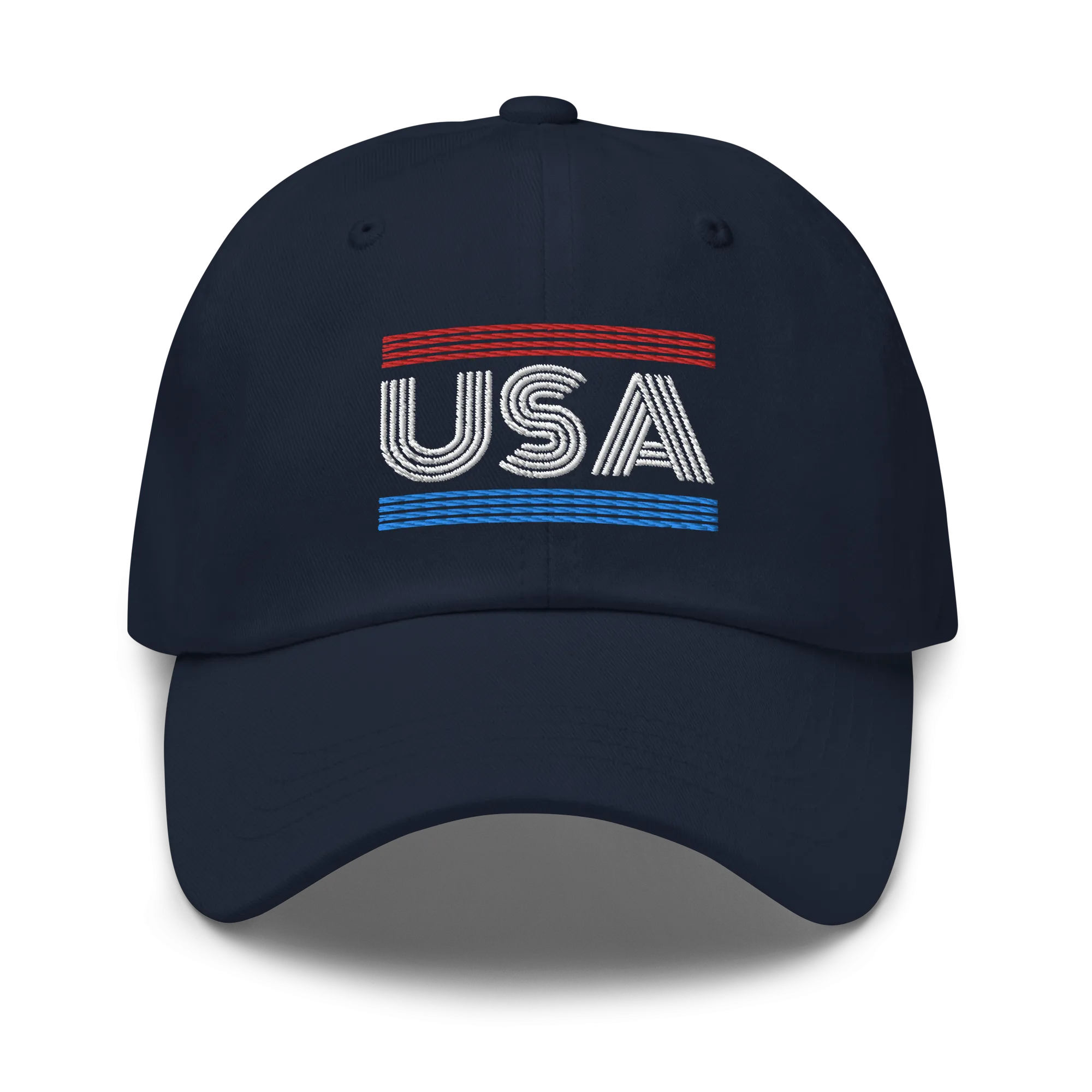 Retro '70s Stripes USA Dad Cap