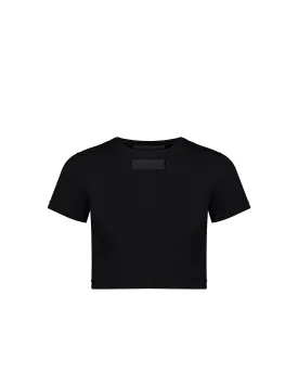 Ribbed Crew Neck Crop Top