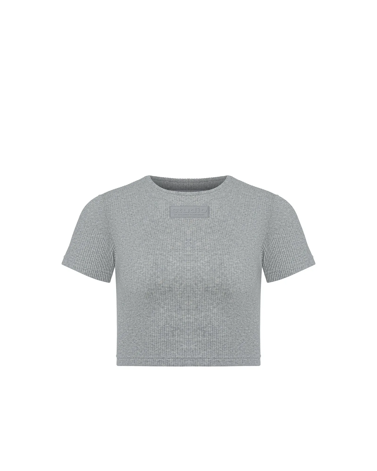Ribbed Crew Neck Crop Top