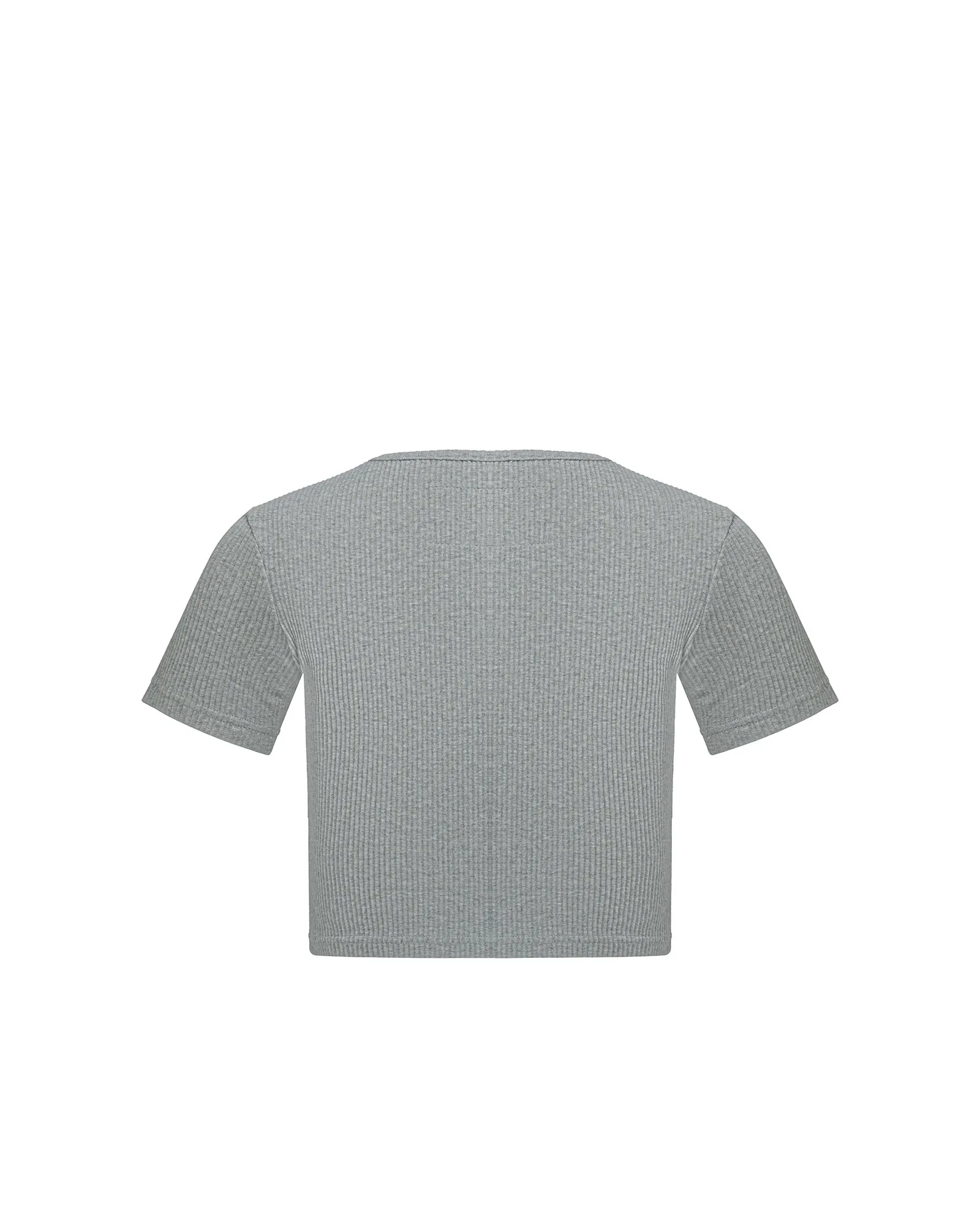 Ribbed Crew Neck Crop Top
