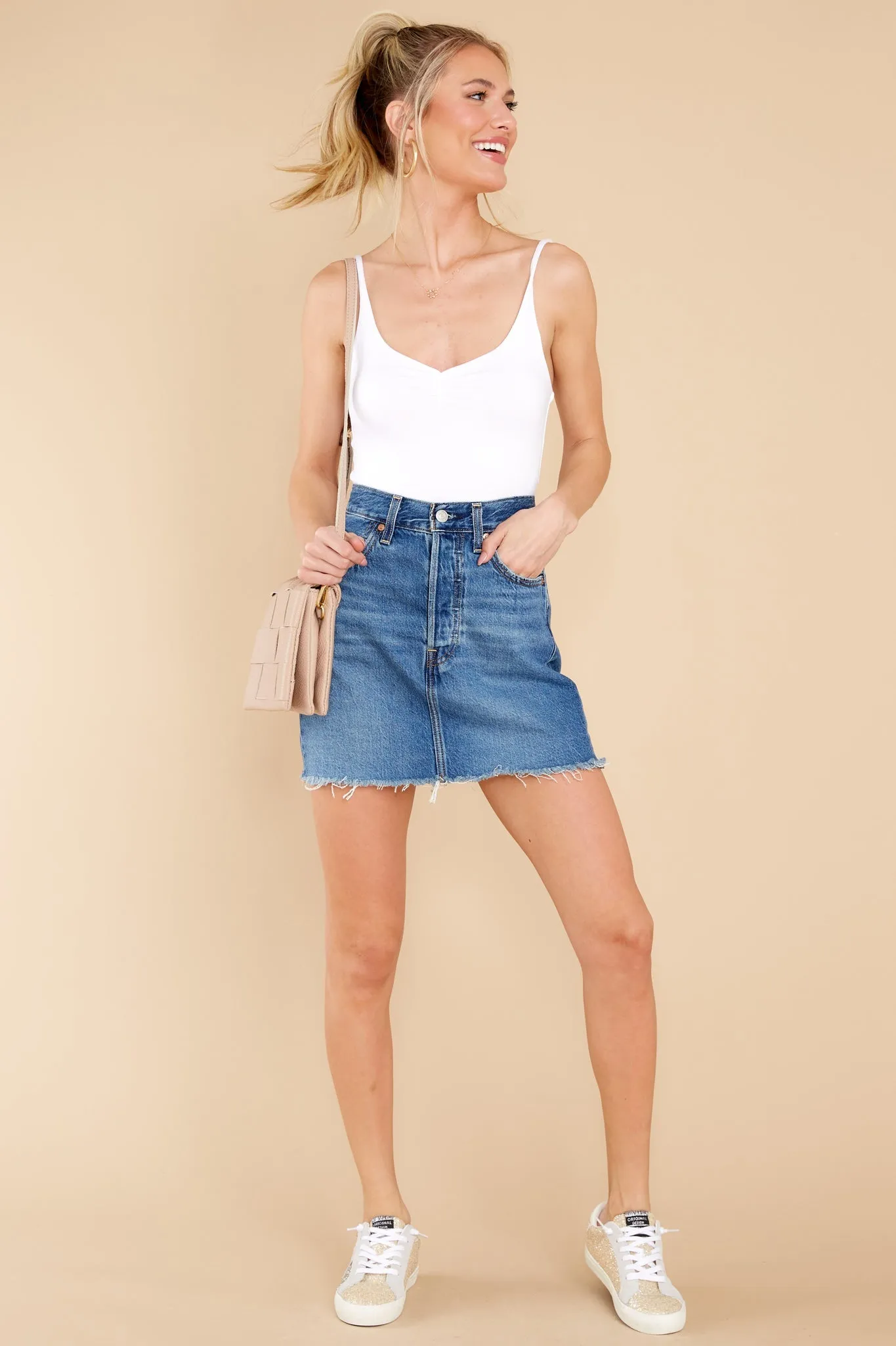 Ribcage Noe Starter Denim Skirt