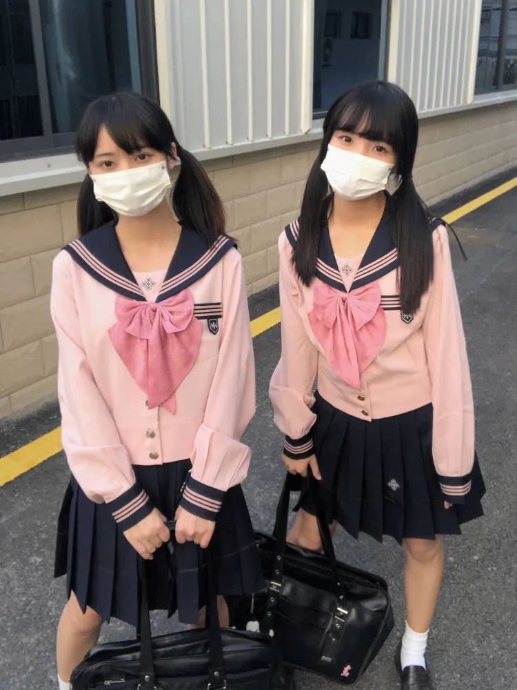 Sakura Petals High-Waist Pleated JK Uniform Skirts
