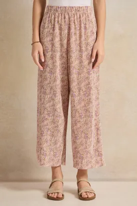 Senior Girls Pink Printed Pants