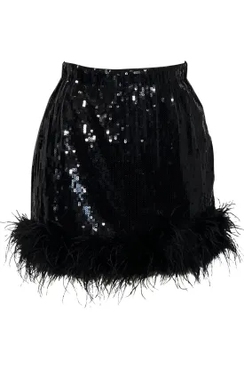 SEQUIN FEATHER SKIRT