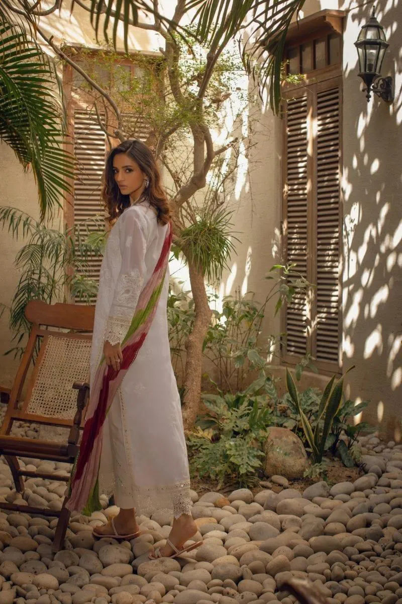 Shehrnaz - White Chikankari Kurta - SHK-1077