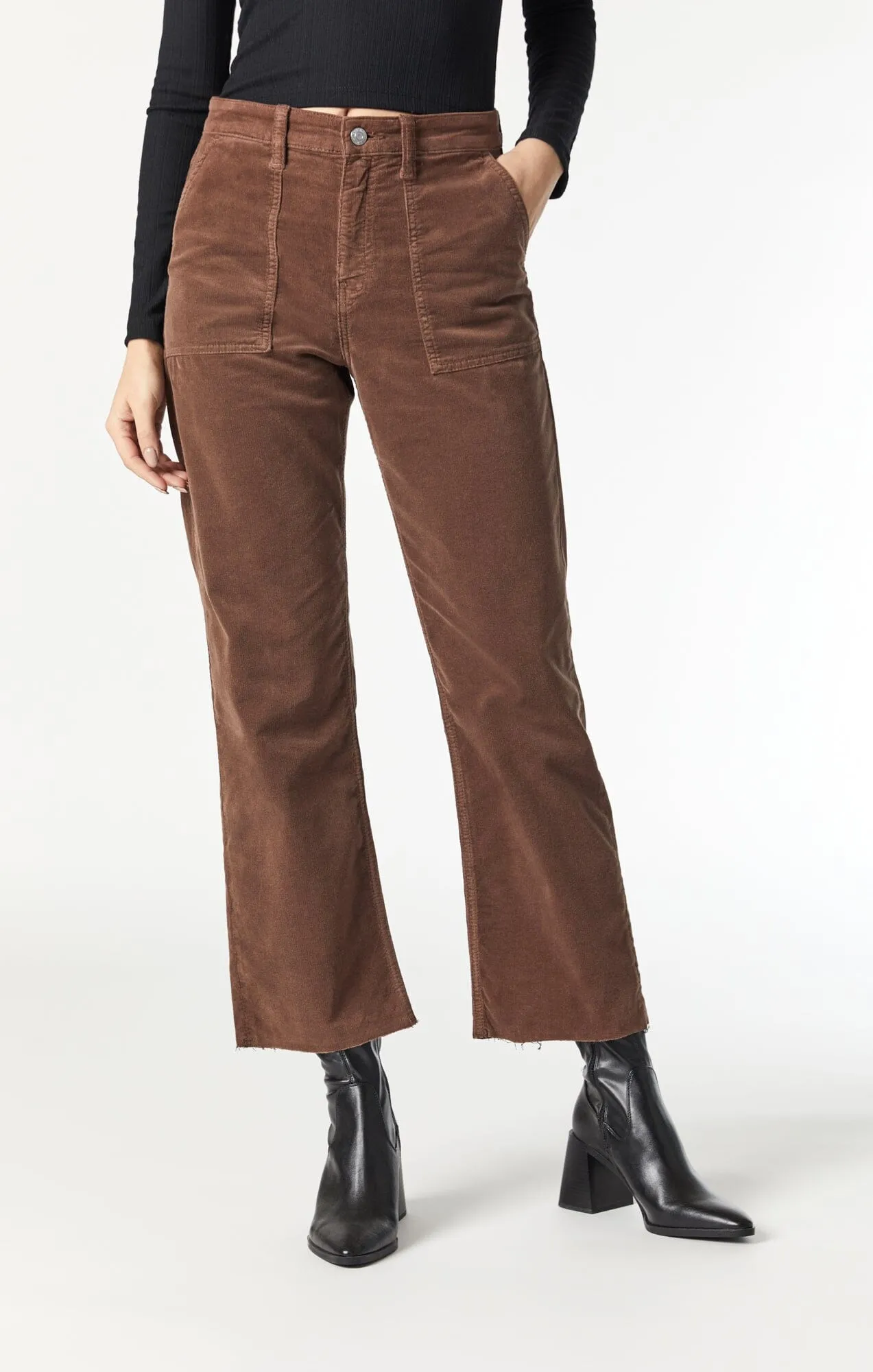 SHELIA FRONT POCKET STRAIGHT IN RAIN DRUM CORD